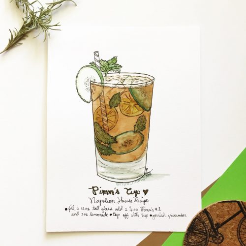 Pimm's Cup Cocktail Print