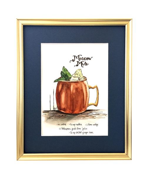 Moscow Mule Cocktail Print